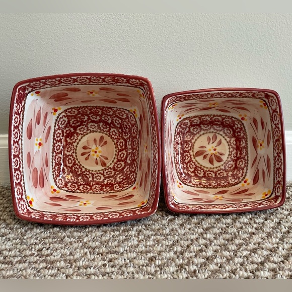 Temp-Tations Other - TWO Temp-Tations by Tara Old World Cranberry Red Serving Bowls